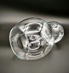 Poland Clear Bubble Stem Cocktails Glass Thick, Heavy 2.8lbs Bar, Party, Fun