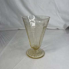 Vintage Princess Pattern Topaz Yellow Footed Tumblers – 1