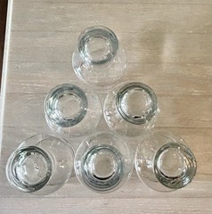 6 Vintage 16 oz Libbey Accent Steiner Beer Glass Tumblers MCM 1970’s