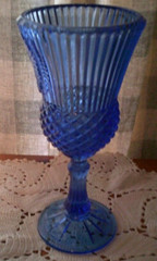Vintage Avon Fostoria George Washington Cobalt Blue 12oz Water Wine Glass Goblet