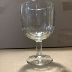 Vintage Clear Glass Thumbprint Goblet Bar Beer Thick Glass Wide Base Stemmed