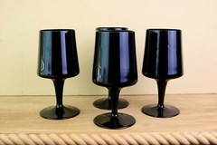 All Black Wine Glasses 5 » Verve Gorham Crystal Unique Shape