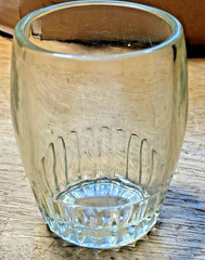 Vtg. Federal Glass BARREL at 3-7/8″ 8-oz, Flat Tumble, Whiskey’s,