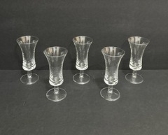 Dansk Designs Set — Holland Style Footed Glass Cordial Glasses, 5 pcs.