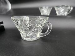 4 Piece Lot – Vintage Anchor Hocking Punch Cups – Star Of David Starburst