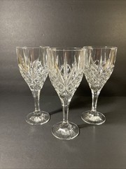 Godinger Dublin Shannon Crystal Water/Wine Goblet Stems 10 Oz 8 In Set Of 3 NEW