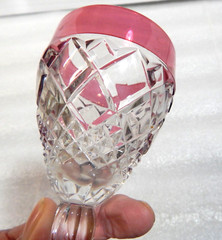 CHRISTOPHER STUART Crystal REGENCY Ruby Red Goblet 6 1/2″