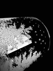 Vintage Pair of Frosted & Ice Textured Pine Tree Double Old Fashion Glasses