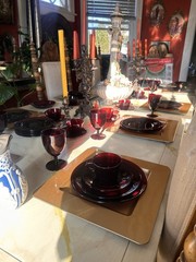 74 Vintage Duncan Miller Ruby Red/Anchor Hocking Royal Ruby Drinkware 65 Pieces
