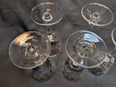 Antique «X» Goblets, Hand Cut Intricate X Design Lyngby? Sasaki?