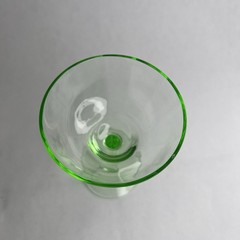 Vintage Uranium Glass Stemware Wine Glass Cocktail Dessert Glass Small 4.5”