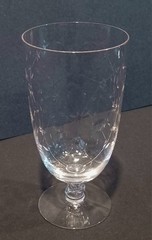 Fostoria Hand-Cut Crystal 6 in Iced Tea Glass Christiana Pattern Stars and Dots