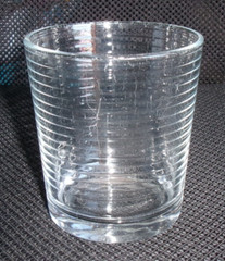 CIRCLEWARE 4″ Double on the Rocks Glass THEORY Pattern SO