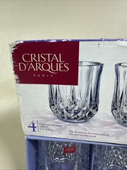 Cristal D’Arques Double Old Fashioneds Gobelets 10 3/4 oz France Lot Of 4