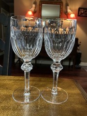 7.3/8″x2 1/2″ Waterford Crystal Curraghmore Claret Wine Glasses Set of 2