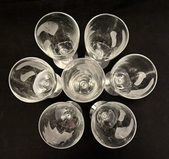 Vintage McBride Cameo Frosted Leaf Ice Tea Goblets Glasses 6.75” Tall Set of 7