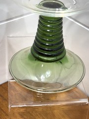 Set 3 Cristal d’Arques Durand Green Beehive Roemer Wine Glass / Goblet MCM