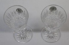 Pair of Vintage BALLYBAY SHERRY Waterford Crystal Wine Glasses 5 1/8″ Tall w/Box