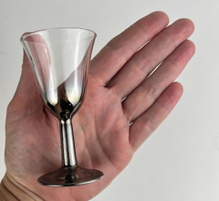 Set of 3 Vintage 1.5 oz Mercury Fade Ombre Cordial Glasses ~ 3.5″ ~ France