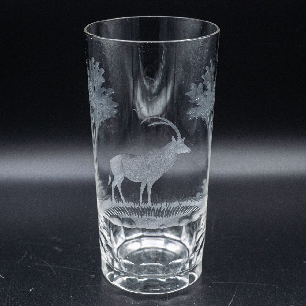 Queen Lace Crystal «Kenyan African» Sable Highball Tumbler Glass – 5 1/2″ #H