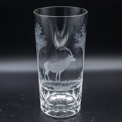 Queen Lace Crystal «Kenyan African» Sable Highball Tumbler Glass – 5 1/2″ #H