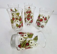 Anchor Hocking Berry Patch Triguba juice glasses 6 Pc Set