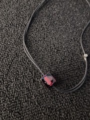 Baccarat Mod1 Red Square Necklace Collar In Crystal