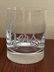 KATE SPADE Lenox Two Of A Kind HERS Old Fashioned Glass, Lead Crystal, 10oz