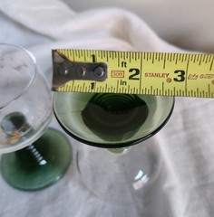 Vintage Schmitt Soehne Roemer Green Stem Beehive Base Riesling Wine~Set of 2