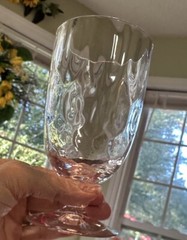 Fostoria Clear (Dimple Optic) Iced Tea Glass 5 3/4”