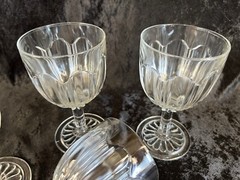 Anchor Hocking Clear/Crystal Knife Fork COLONIAL 5 3/4″ Water Goblets – Set of 4
