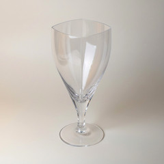 Mikasa Panache Crystal Iced Tea Glass Square Bowl Stem Vintage Simply Stunning