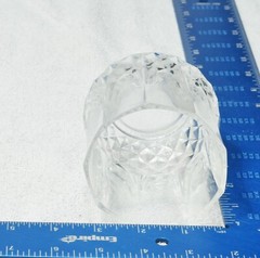 Pair (2) Longchamp by Cristal D’Arques-Durand GLASS DIAMOND PATTERN