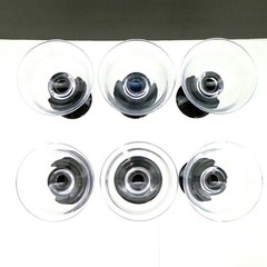 Hock Wine Glass Ameriana Black Straight Stem Luminarc Cristal D’Arques Set of 5