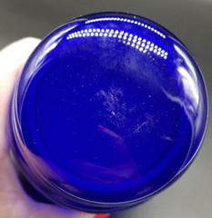 VINTAGE Libby’s Cobalt Blue Glass Canister Storage Jar 7″ With Snowflakes