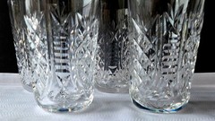 Set of Four Waterford Ireland Clare Cut Crystal 12 oz. Highball Tumblers