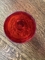Glass Moon and Stars Red Decorative Tumbler Glass