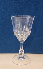 Vtg Christal Glasses Capri Crystal Wine Pressed Cut Glasses By JMP Stemmed.1986