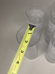 6 Vintage Geometric Atomic Snow Flake Pattern Tom Collins Glasses 6.5” Tall