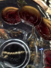  Northwood ,H. Glass Co. Intaglio Line «Apples and Pears» Berry Bowl c 1906