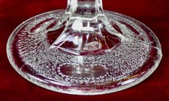 Beaded Acorn Medallion Goblet Adams & Co EAPG Clear Glass 1872 #141