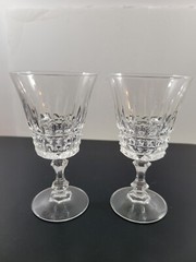 Set of 2 Cristal D’Arques Durand Wine Glass Tuilleries Villandry 5″
