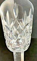 Waterford Crystal Lismore Claret Wine Glasses Set of 4 Vertical Cut On Bowl