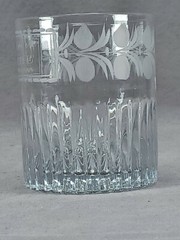 French / Belgian Don Damitie Friendship Gift Engraved & Mold Blown Tumbler