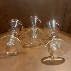Vintage Libbey Cocktail Glasses Bar ware Harness Racing Horses Black Red MCM