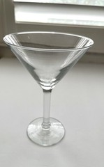 Clear Martini Champagne Wine Glass 7 “ Tall