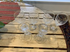 Mikasa Crystal ORION- Gold 8 5/8 Water Wine Goblet Germany Set Of 6
