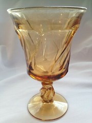 FOSTORIA JAMESTOWN AMBER ICE TEA WATER BEVERAGE GOBLET 6 » TALL