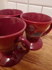 3 Linda Frichtel Sambucca/Espresso Artist Signed Cups VTG Carnival 1999