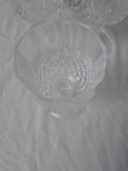 Lot of 6 Crystal Cordial Glasses Etched 3″ Tall